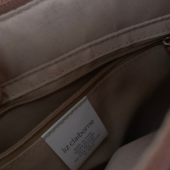 Liz Claiborne Straw Purse Shoulder Bag Beige Tan - Picture 6 of 8